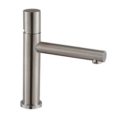 Miscelatore lavabo satinato senza leva in acciaio inox Gemini