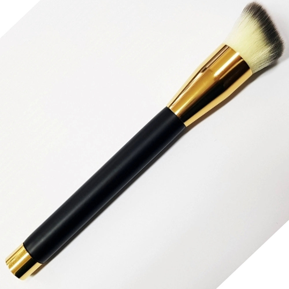 Trade Shop - Pennello Inclinato Piatto Angolato Fondotinta Fluido O Crema Gel Polvere Make Up -