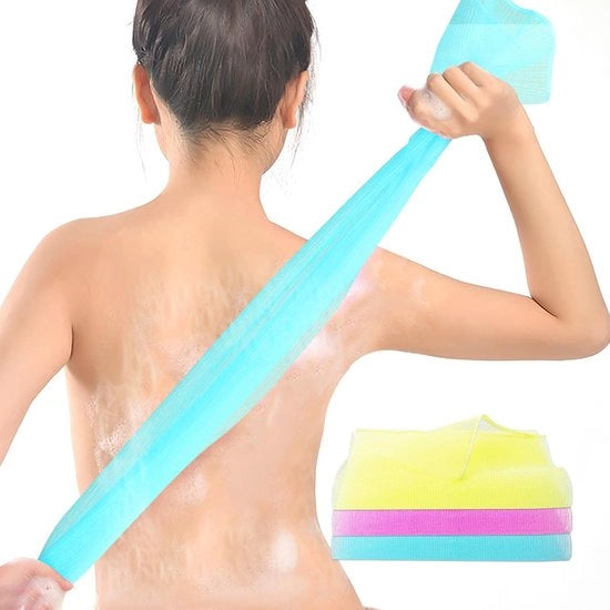Asciugamano esfoliante per corpo e pavimento - 3 pezzi - schiuma esfoliante per corpo e pavimento - asciugamano a luffa - rimuove la pelle morta - morbido per la pelle - 90 cm x 30 cm - asciugamano a luffa 

Modello: 
90 cm x 30 cm 
Luffa Spons