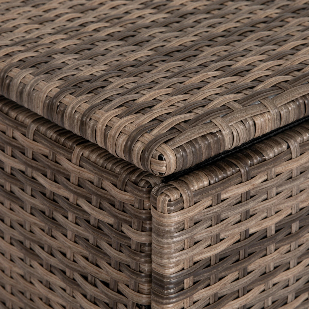Coffre da esterno in polyrattan con cerniera ¨C zephmum ¨C 75x75x70 cm