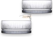 Set di scodelle in vetro cristallo da 2 pezzi, 515 cc, BPA-free, set di scodelle decorativo per gelato, frutta e antipasto.