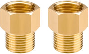 Adattatori di tubo per gas - Adattatore di gas - Sicuro e affidabile - Giallo - Connettore - Ideale per forni a gas, caldaie e campeggio - Set da 2