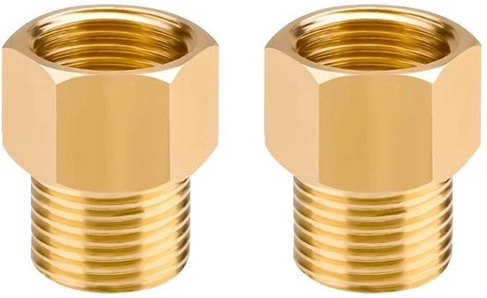 Adattatori di tubo per gas - Adattatore di gas - Sicuro e affidabile - Giallo - Connettore - Ideale per forni a gas, caldaie e campeggio - Set da 2