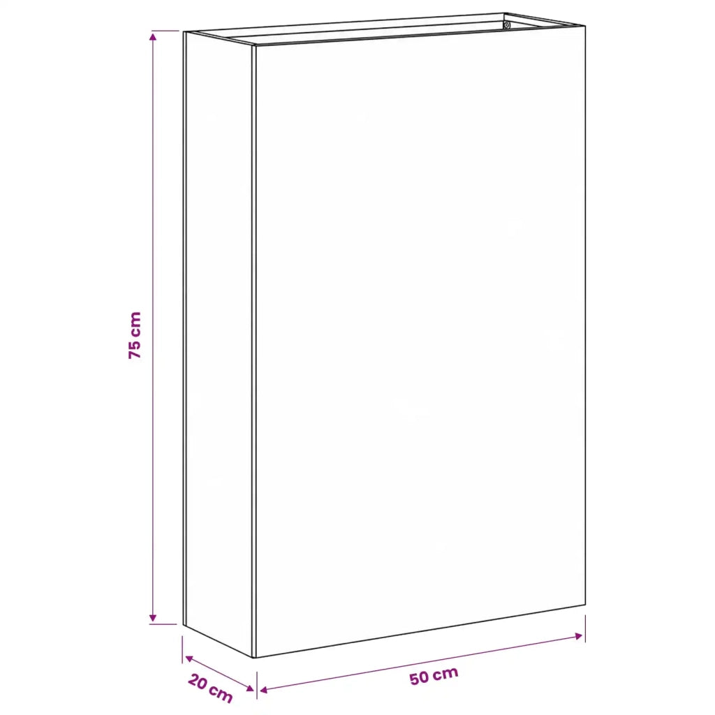 Vaso da giardino 2 pz Verde Oliva 50 x 20 x 75 cm 8005463