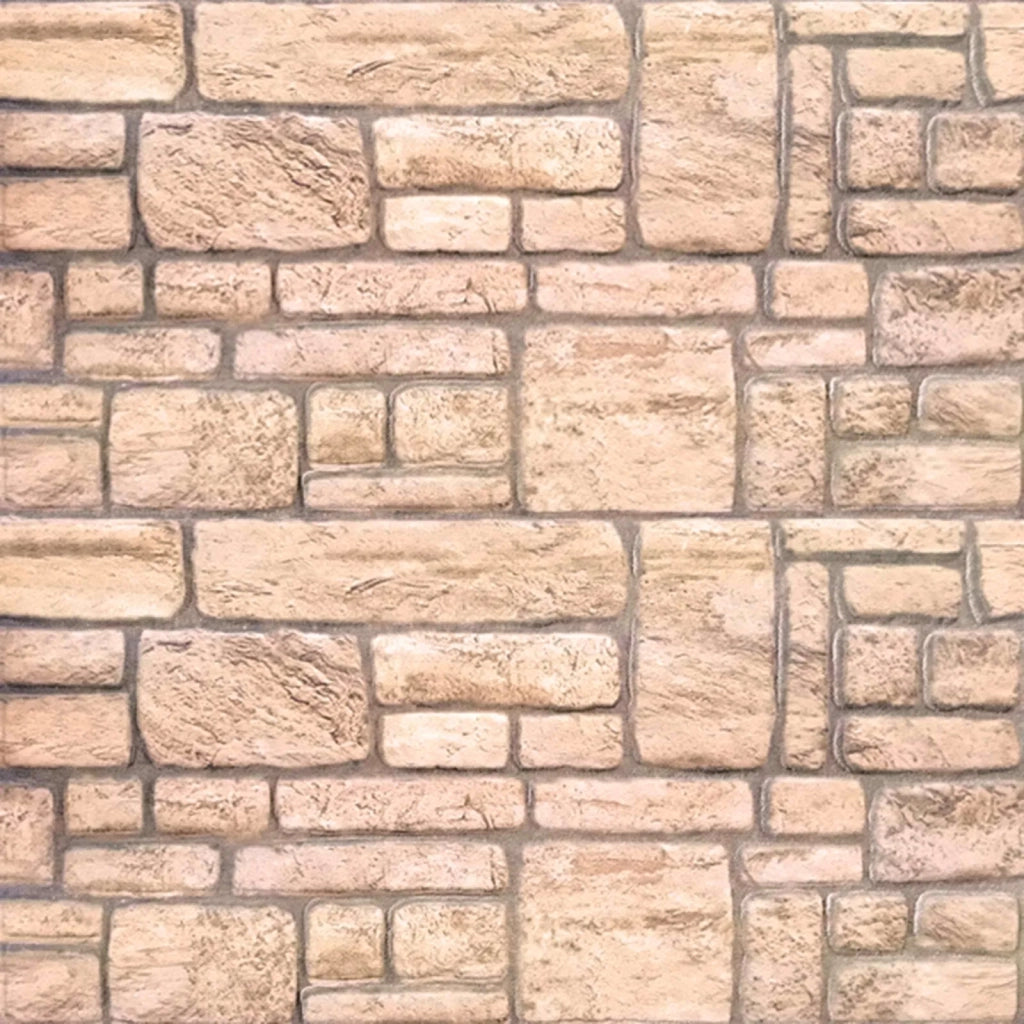 Pannelli da parete 10 pz Beige 100 x 50 cm Schiuma EPS CFW2663427