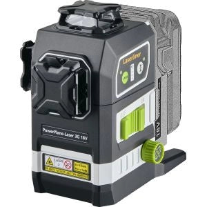 Livella Laserliner 18V compatibile con batterie di tutte le marche 3 raggi verde