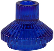 Supporto per candele in vetro con superficie a rilievo per candele da tavola, decorazioni per la tavola di Natale, accessori per la zona giorno