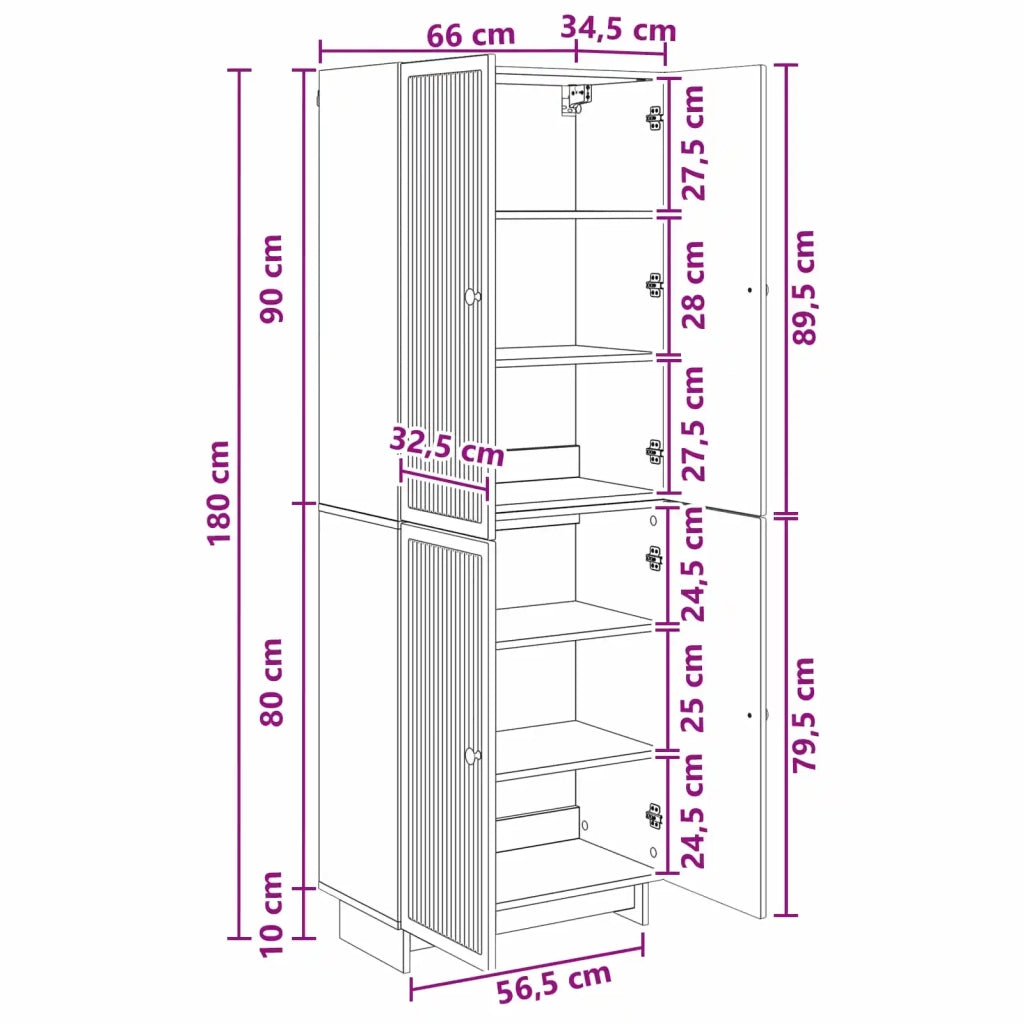 Set di armadi 2 pcs Grigio Cemento 66 x 34,5 x 90 cm 3416361