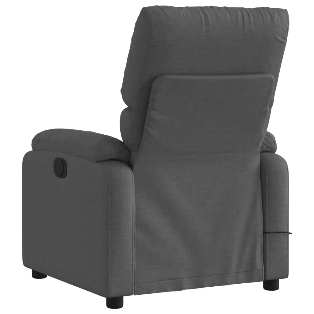 Poltrona reclinabile massaggiante in Tessuto Grigio Scuro 3205685