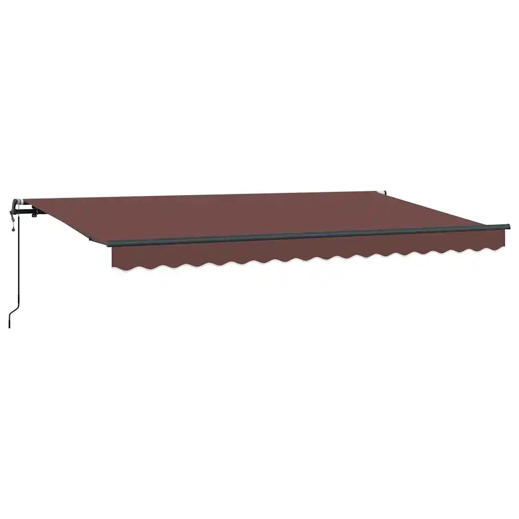 vidaXL Tenda Retrattile Marrone 400 x 200 cm Poliestere e Alluminio