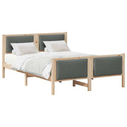 Letto matrimoniale | Letto per adulti | Struttura del letto Grigio scuro 135 x 190 cm Tessuto