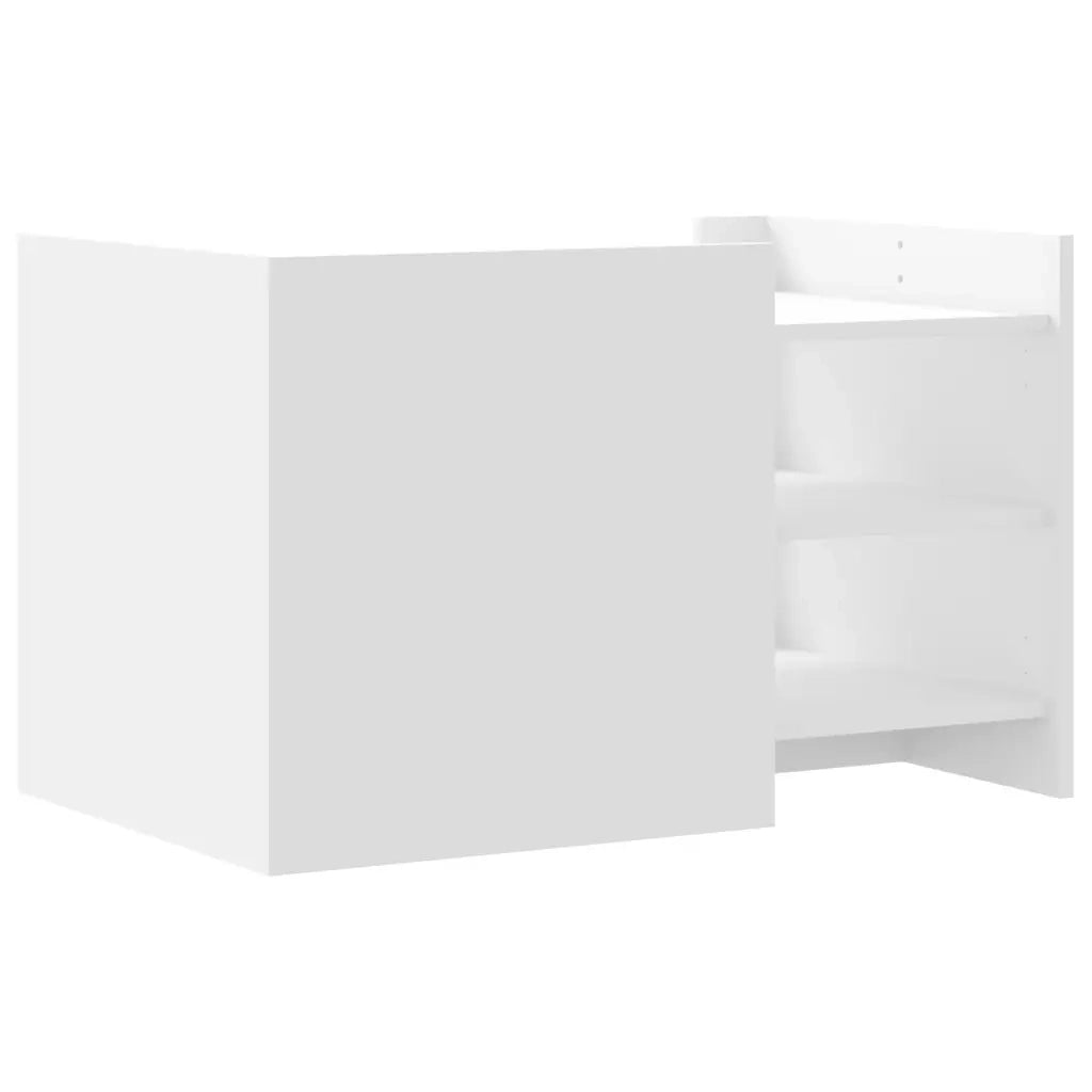 Tavolino da salotto | Tavolino da caff¨¨ | Tavolino da Soggiorno Bianco 80x50x50 cm in Legno Multistrato