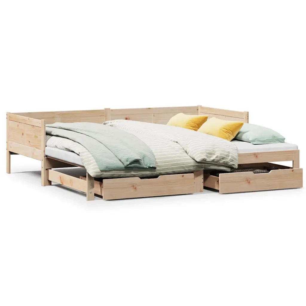 Divano Letto Estraibile con Cassetti senza Materasso 90x190 cm