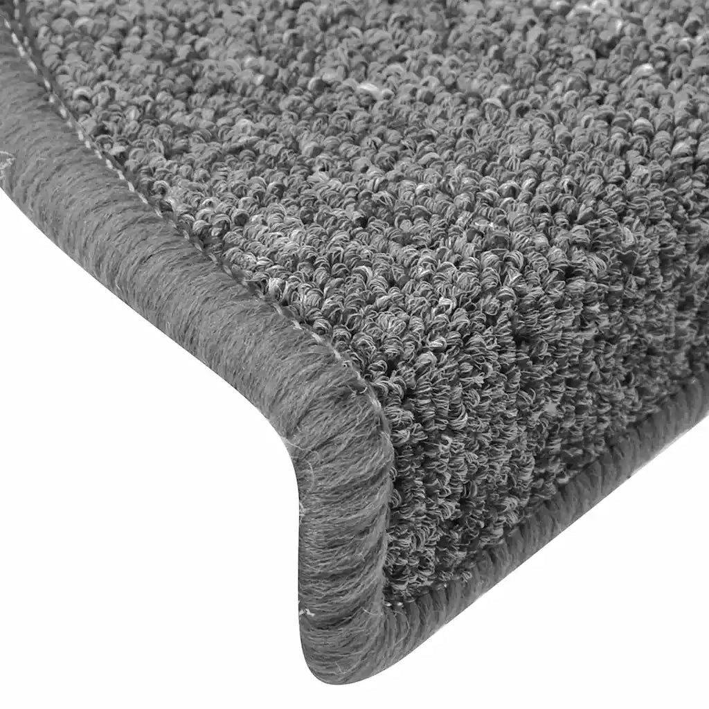 vidaXL Tappetini per scale 30 pz 65x24x4 cm Grigio scuro Semicircolari Grandi