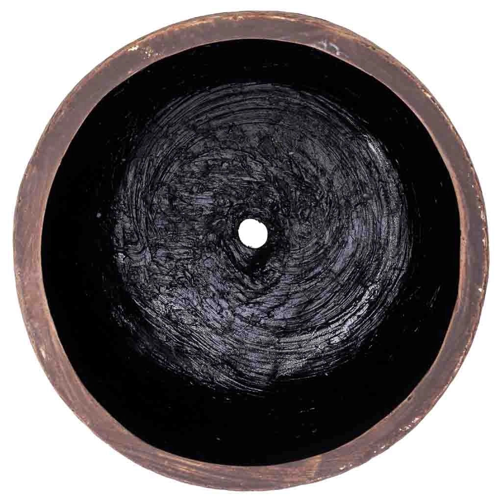 Vaso fibra di vetro marrone rossastro 36x36x36 cm