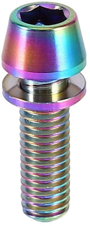 Boutoni in titanio 6 pezzi M5x16 - Leggeri - Resistenti alla corrosione - Resistenti allo shock - Conici - Progetto duraturo - Per bici
