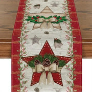 Tavolo da Natale con fiori rossi tovaglia per tavolo (183 cm x 33 cm, stile 6)