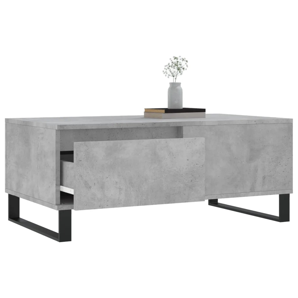 vidaXL Tavolino Salotto Grigio Cemento 90x50x36,5 cm Legno Multistrato