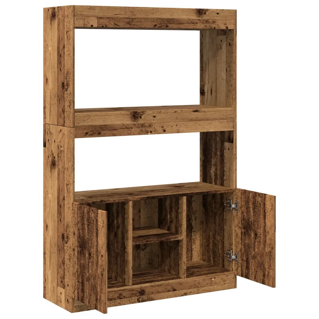 Credenza-Buffet-Armadio da cucina Legno Antico 92x33x140 cm in Legno Multistrato