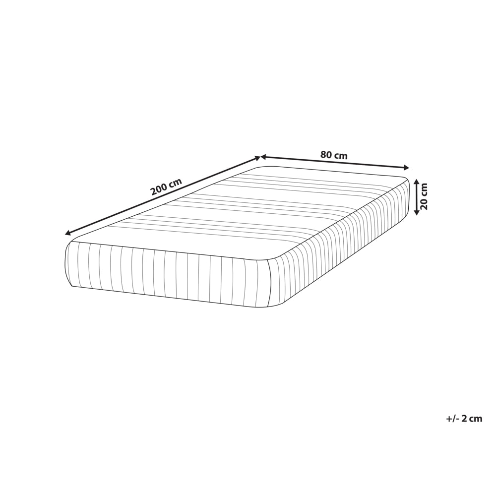 Materasso memory foam gel poliestere medio duro doppio sfoderabile con maniglie 80 x 200 cm camera da letto ottimo sostegno