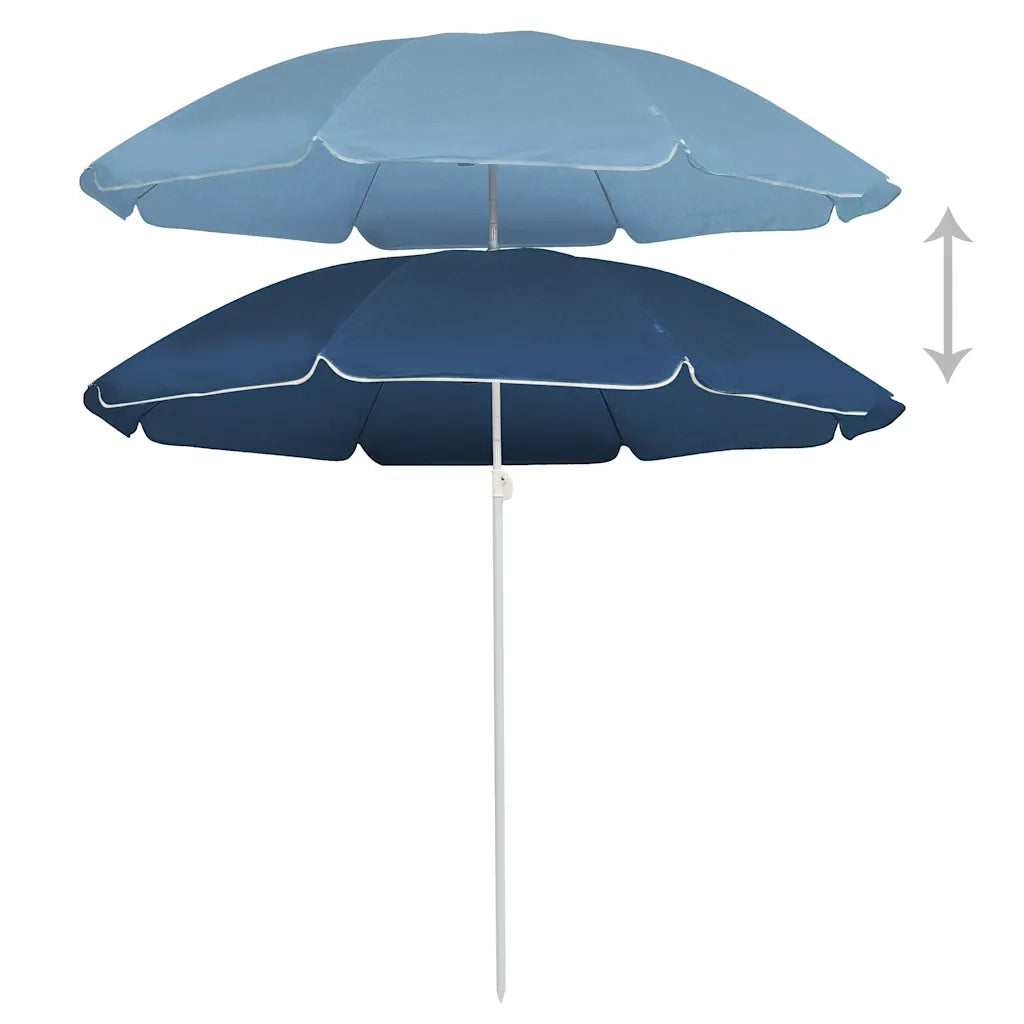 Ombrellone da Giardino con Palo in Acciaio Blu 180 cm 315538