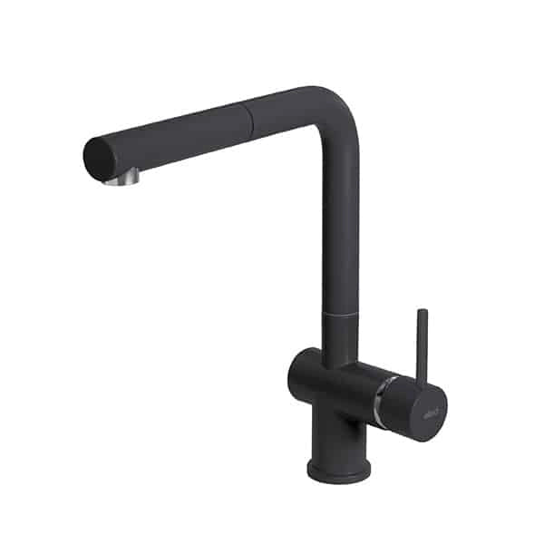 Rubinetto Miscelatore Cucina Elleci Stream Plus Granitek Nero Full Black MGKSTP40