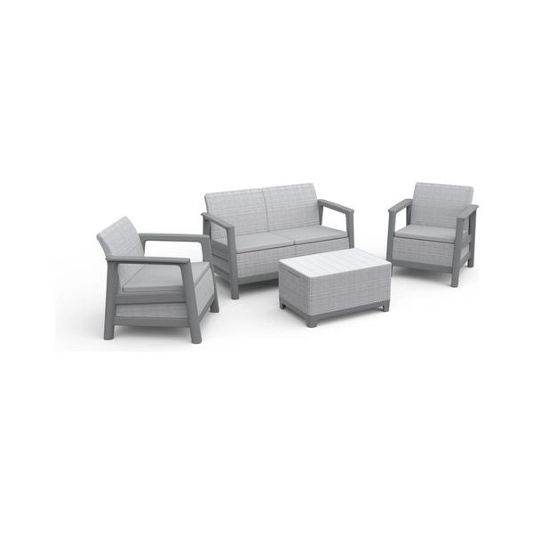 Set da esterno allibert 264037 scandi ash grey e storm grey
