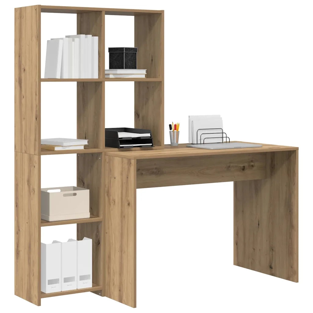 vidaXL Scrivania rovere artigianale 138.5 x 55 x 143 cm