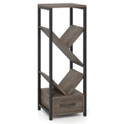 Libreria a forma di albero 30 x 30 x 92 cm pratico contenitore e design elegante in MDF grigio 20_0017397