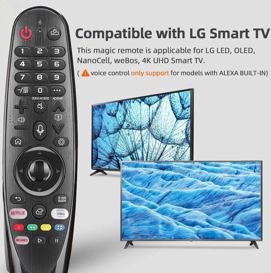 Comando universale per TV Smart LG - Sostituzione con funzione vocale - Adatto per molti modelli di TV Smart LG .