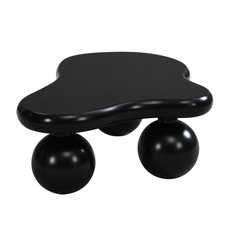 Tavolino da caffè 95x62.5x32 cm con LED a 16 colori in MDF nero
