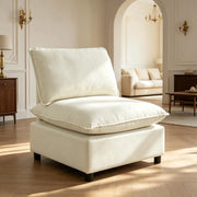 DIVANO 1 posto 74x85x78 cm in lino crema