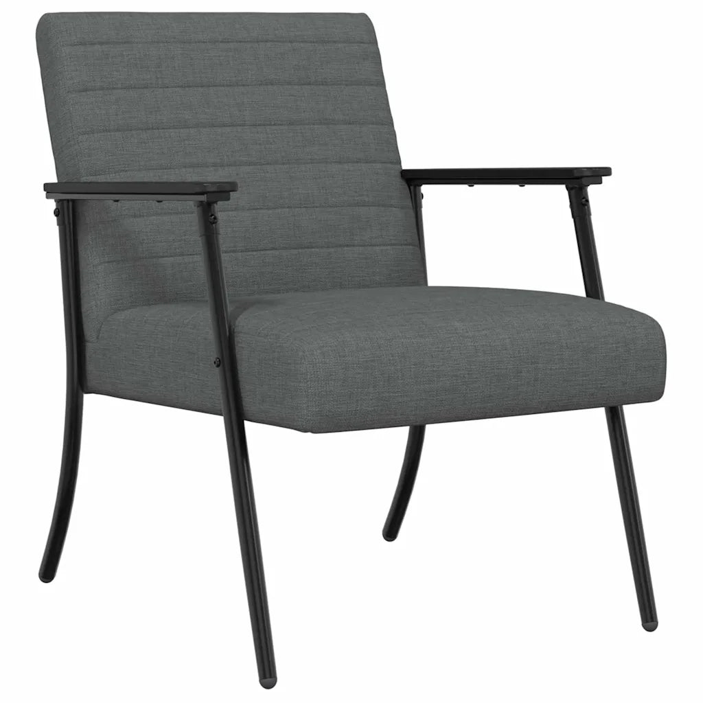 Poltrona | Sedia Relax Grigio scuro 59 x 75 x 78 cm Tessuto