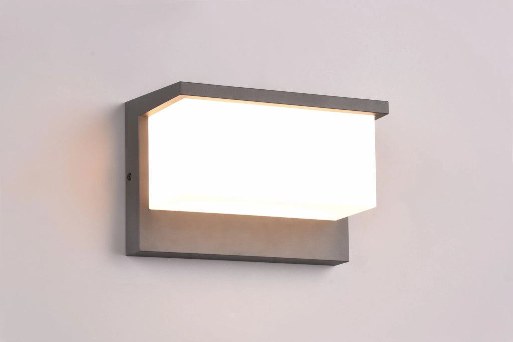 NESTOS APPLIQUE DA ESTERNO FUSIONE ALLUMINIO ANTRACITE A LED 13W 1300lm, 3000K L. 23CM IP54