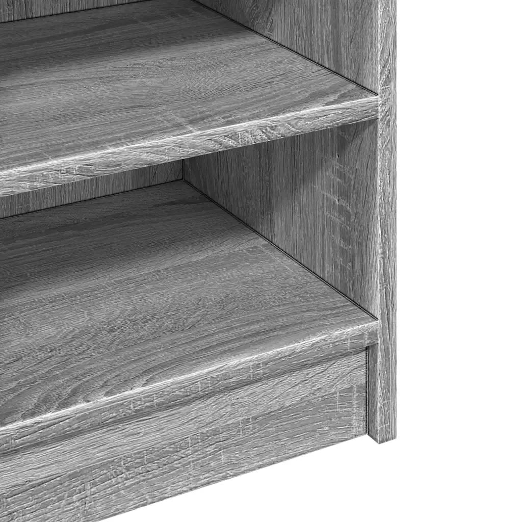 Mobile sottolavabo moderno con ampio spazio contenitivo 90 x 29 x 55 cm realizzato in legno composito Sonoma grigio 02_0049546