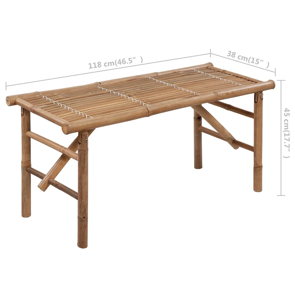 Panca da Giardino Pieghevole con Cuscino 118 cm in BambÃ¹ cod mxl 75642