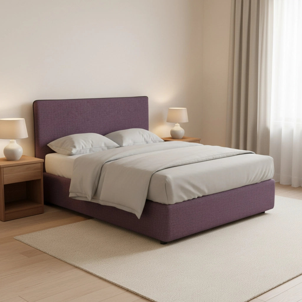 Oldham, Letto Piazza e Mezza Sfoderabile Made in Italy, Viola Lilla