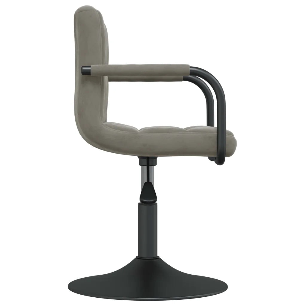 Sedie da Pranzo Girevoli 2 pz Grigio Chiaro in Velluto 334617