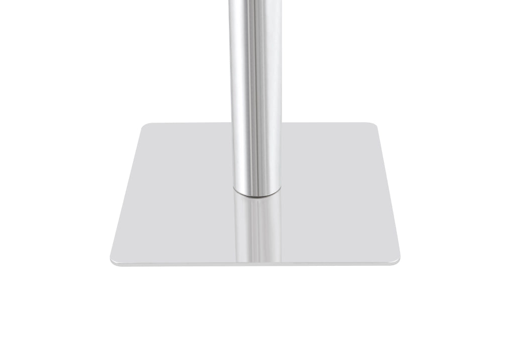 Tavolo quadrato con piano effetto marmo e bordo dorato, per 2-4 persone, in MDF e metallo, bianco, 60 × 60 × 74 cm