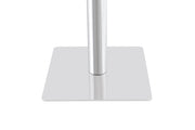 Tavolo quadrato con piano effetto marmo e bordo dorato, per 2-4 persone, in MDF e metallo, bianco, 60 × 60 × 74 cm