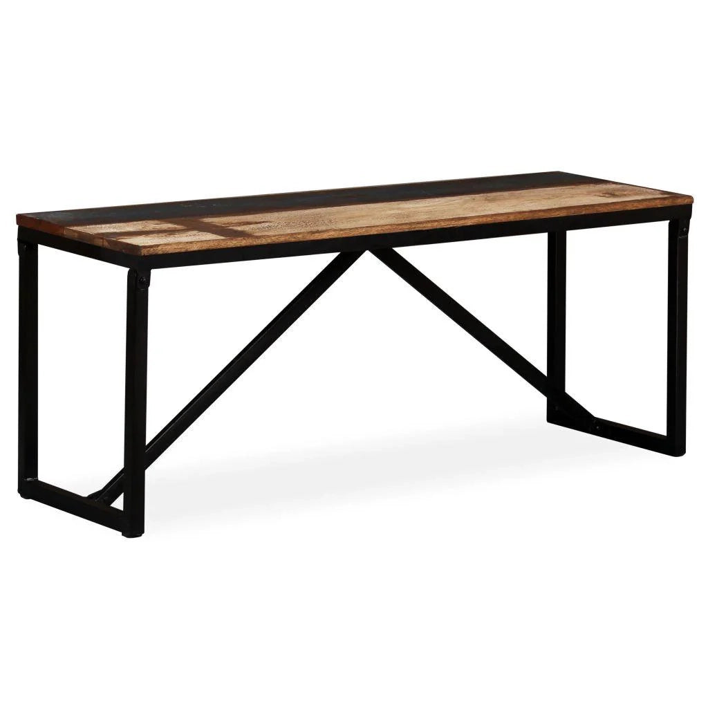 Panca/pouf/sgabello/panca mobile 110 cm in legno massello di recupero 3002127
