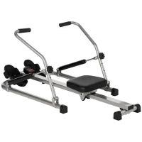 Vogatore Pieghevole, 4 Livelli di Resistenza e Display, Acciaio e ABS, 129x70x70 cm