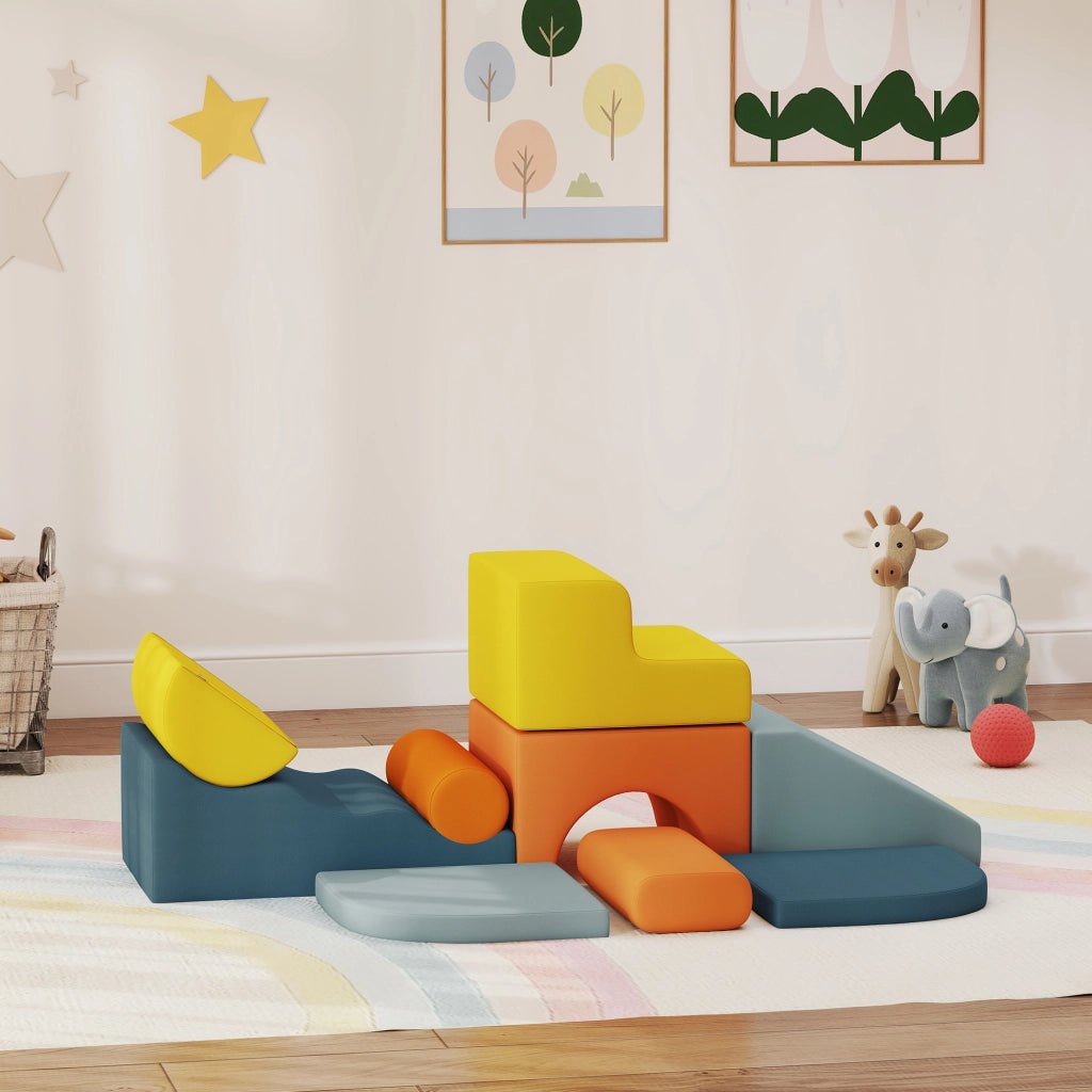 Tappeto gioco motricita' bebe' 9 pezzi ¨C zephmum ¨C multicolore