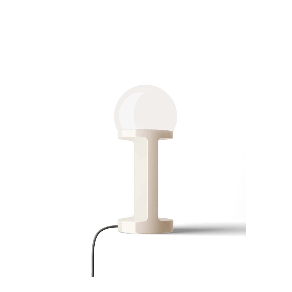 Lampada Da Tavolo Classica Habea Ceramica Crema 1 Luce E14