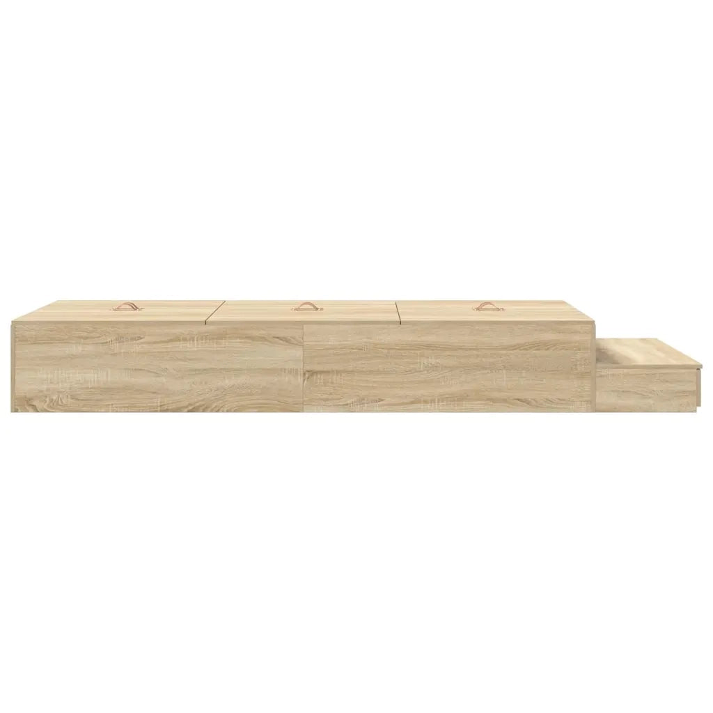 Struttura letto con contenitore Rovere Sonoma 80 cm 3335599