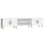 Mobile TV | Armadietto TV | Mobile Porta TV Bianco 180x31,5x40 cm in Legno Massello di Argilla
