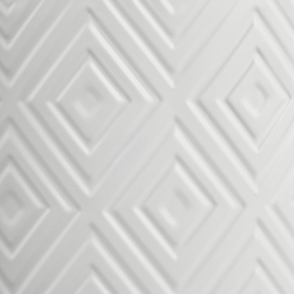 Portavaso Portapiante da Interno in Ferro Bianco 35 x 35 x 62 cm Stile Glamour per Soggiorno