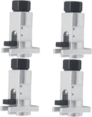 Set di 4 viti di fissaggio, ammortizzatore di shock, maniglia di apertura, meccanismo di serraggio, chiave di blocco, staffa regolabile, connessione nascosta, attrezzo per rimozione di piastre metalliche.