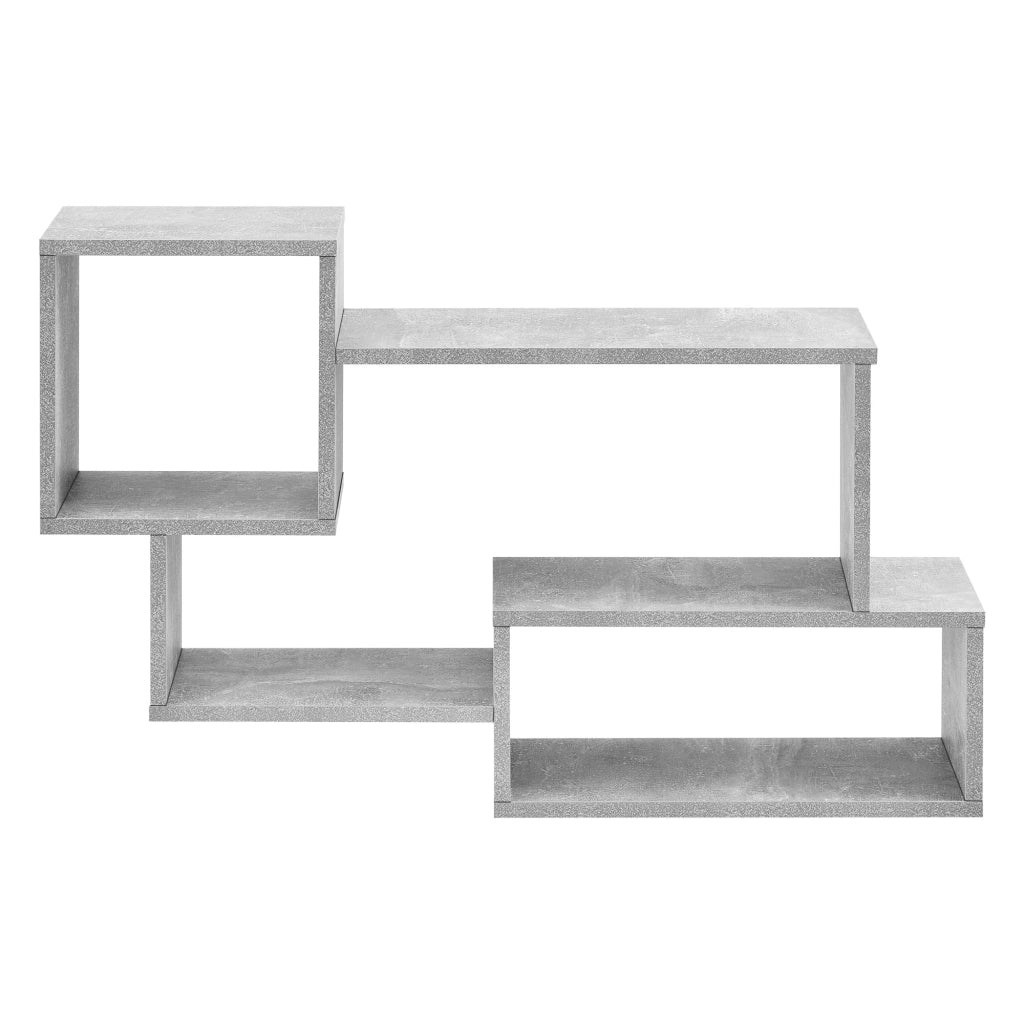 Elegante mensola da parete unità di stoccaggio a 3 livelli 87 cm effetto cemento 03_0005200