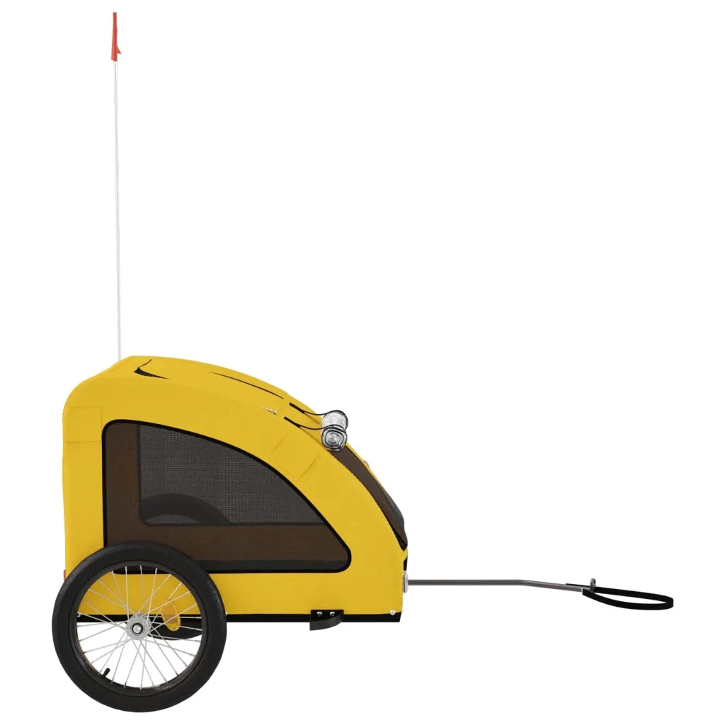 Rimorchio da Bici per Animali Giallo Oxford e Ferro CFW5696829